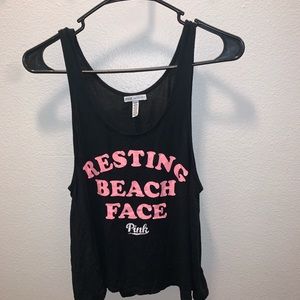 Pink muscle tee tank